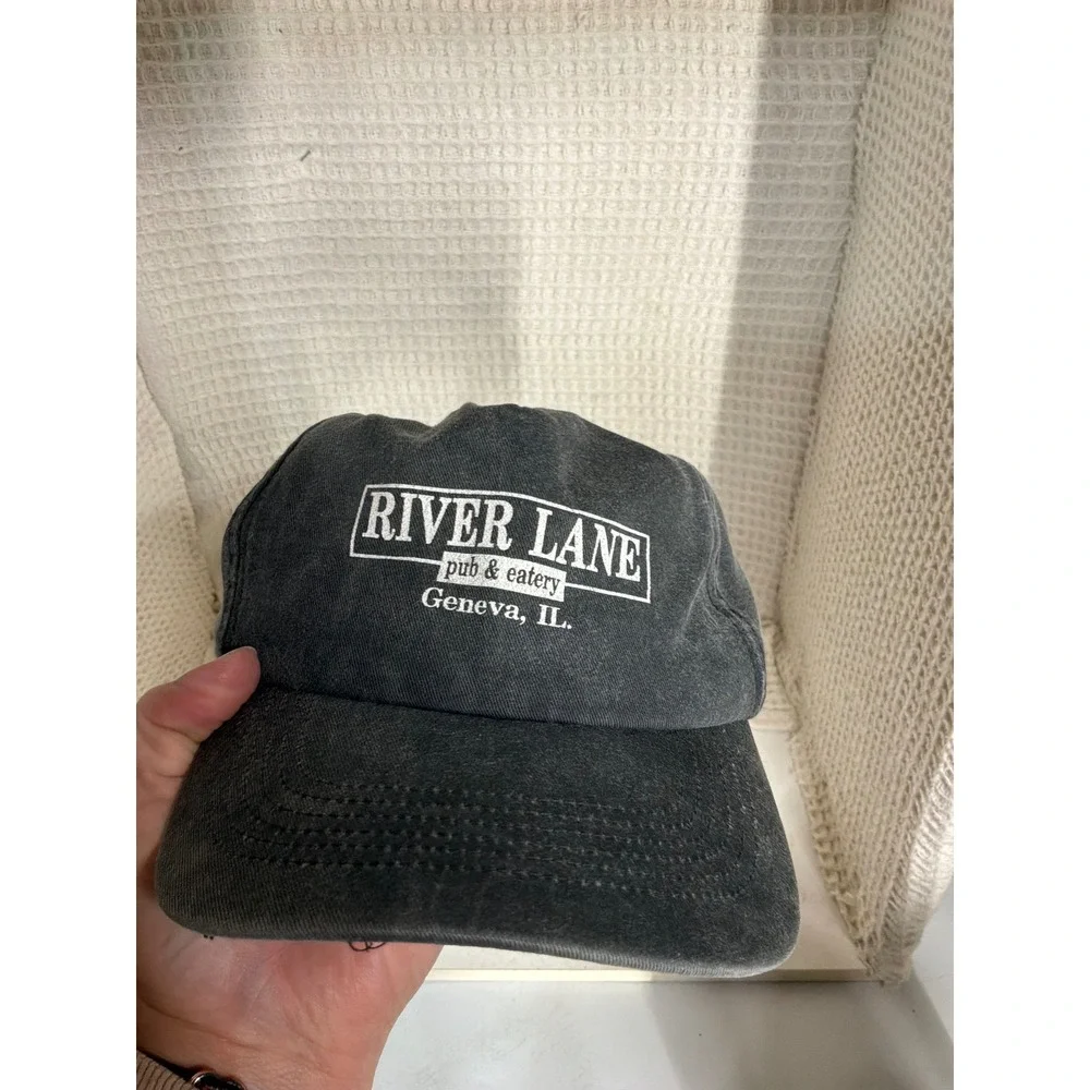 Vintage Core Unisex River Lane Pub & Eatery Baseball Cap OS Washed Black